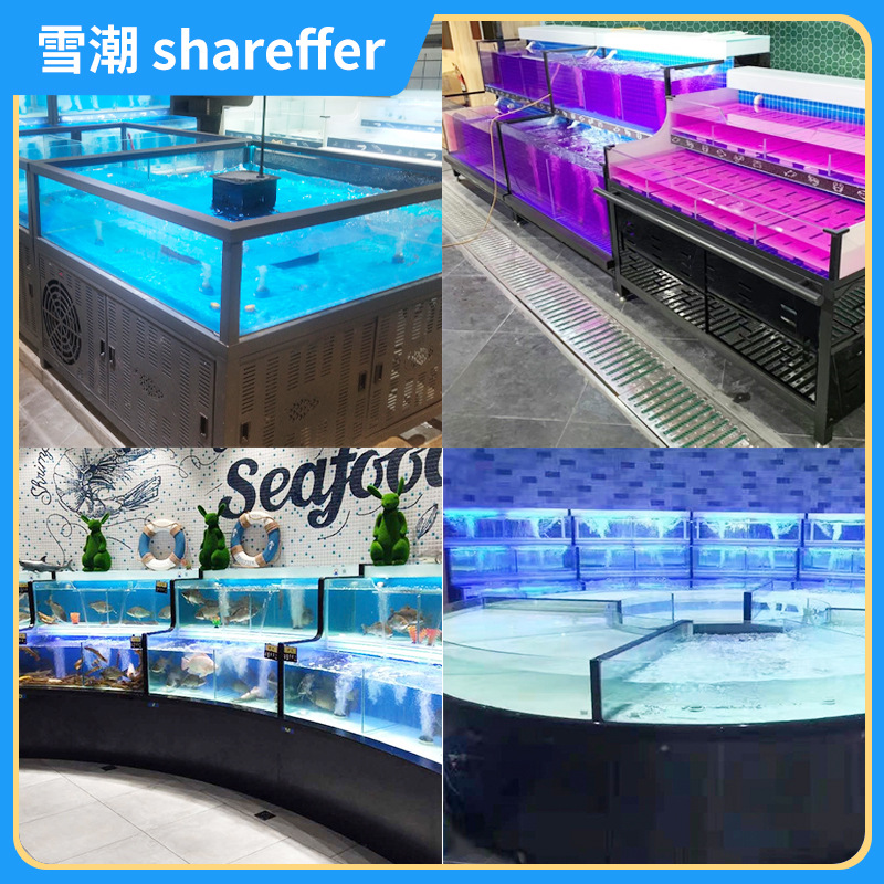 海鲜缸 梯形海鲜池贝类池大型超市养殖设备贝克池 商用海鲜池 4