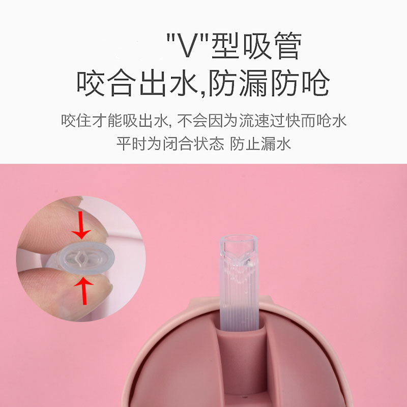 儿童吸管杯防漏防呛式婴儿学饮杯大宝宝喝水杯子奶瓶两用外出携带 3