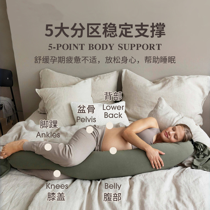 孕妇枕护腰侧睡枕托腹u型枕抱枕侧卧靠枕颗粒状孕妇枕头 2