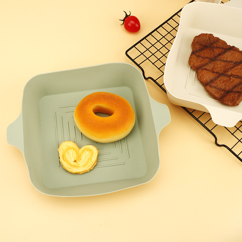 烤垫 大号方烤盘硅胶空气炸锅盘 食品级烘焙工具 烤箱烤盘蛋糕盘 5