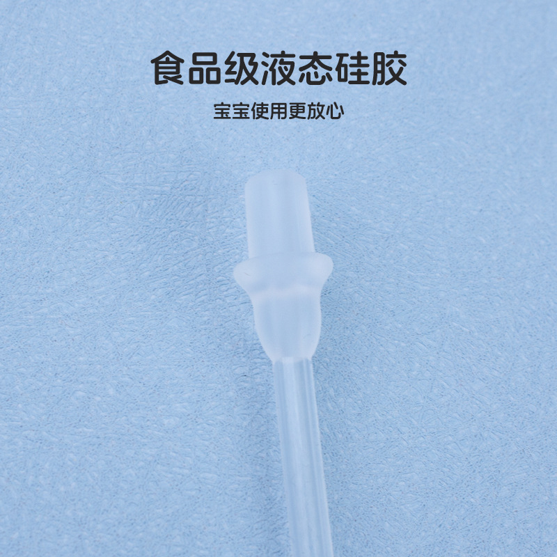 厂家批发婴儿奶瓶转饮水杯配件通用硅胶吸管替换软管重力球连接扣 2