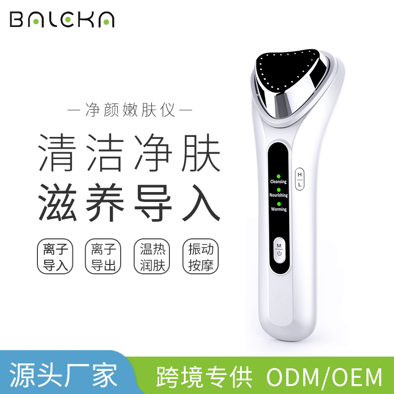 专供出口 离子导入仪面部按摩嫩肤美颜仪脸部加热振动紧致美容护肤仪器批发