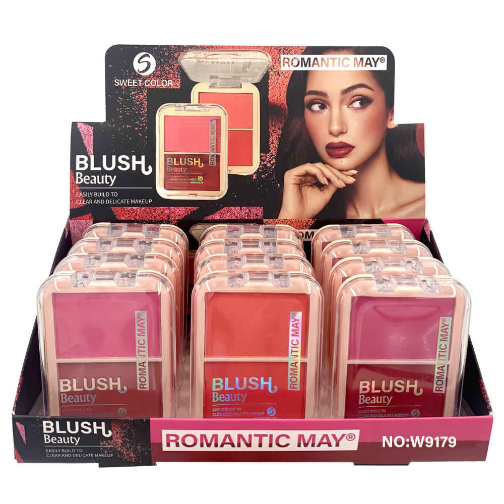 Romantic May高光修容腮红一体盘哑光闪粉立体脸部提亮鼻影侧影